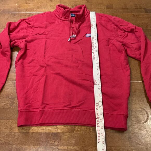 Vineyard Vines Shep Shirt Size Small 1/4 Zip Pullover Sweater Red Shep & Ian - Picture 5 of 11